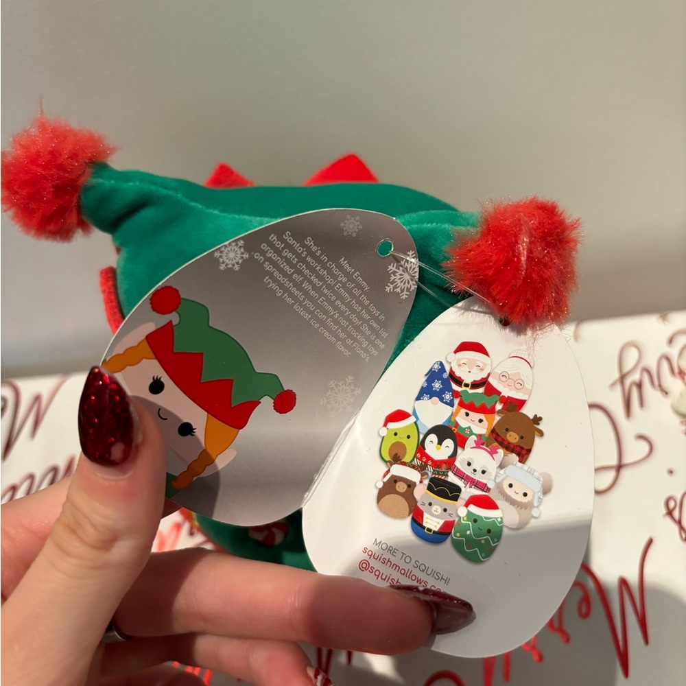 Squishmallows Festive Elf Plush with Red and Green - Picture 3 of 3